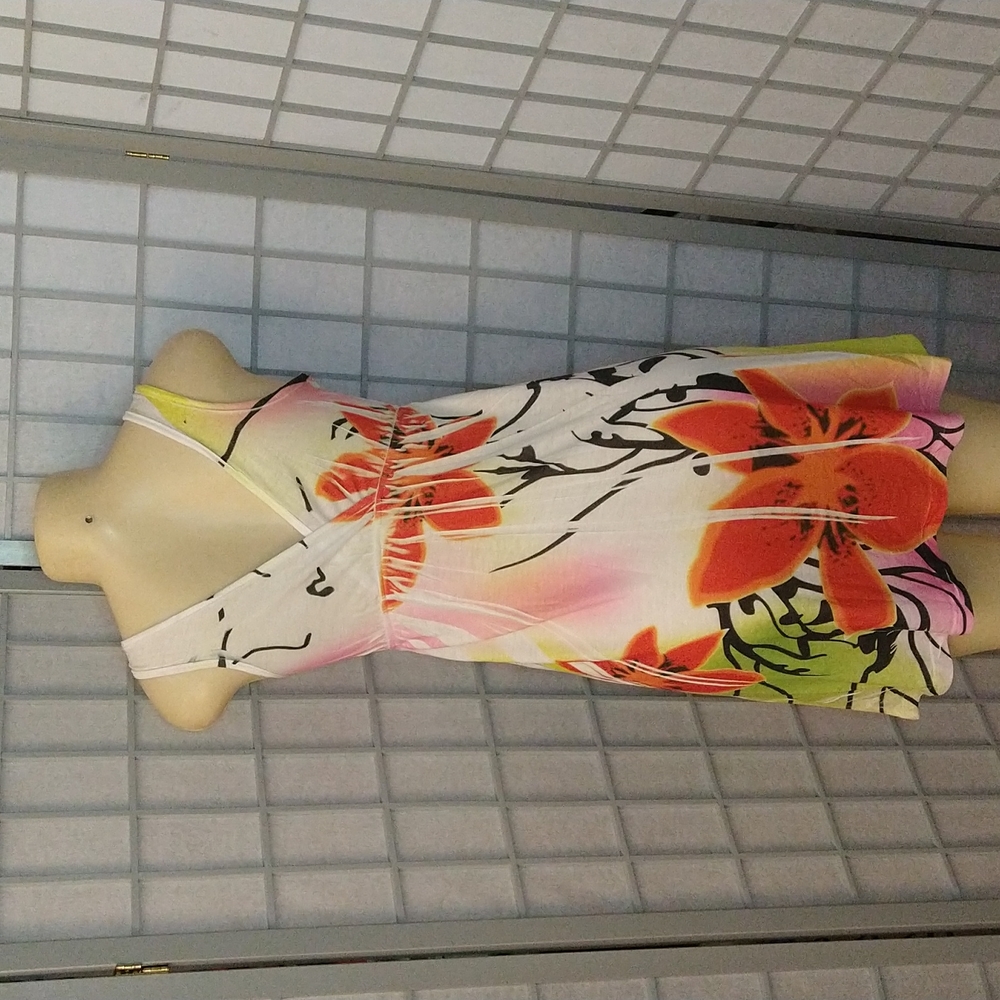 Multi color sleeveless summer dress - Picture 4 of 7